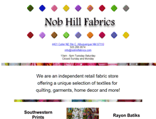 Tablet Screenshot of nobhillfabrics.com